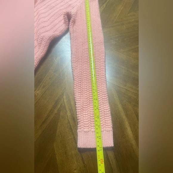 Talbots Lambswool Open Knit Crew Neck Button Detail Sweater Peach Soft Cozy Sm - Picture 6 of 7